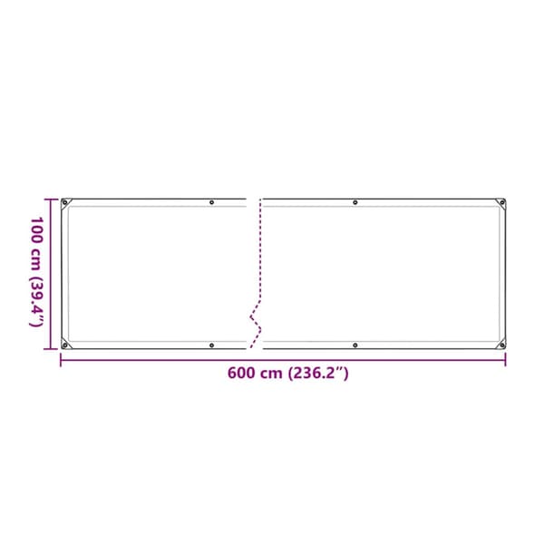 Växtskydd med öljetter 1x6 m polyeten