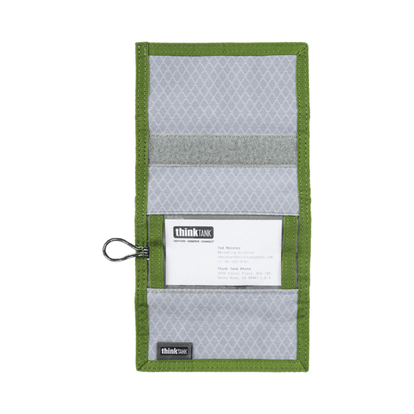 Think Tank Secure Pocket Rocket (Wallet with Strap: holds 9 SD/CFexpress/Micro) Highland Green