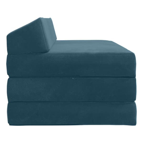 Fällbar Soffbed Blå 120 x 60 x 49 cm Tyg