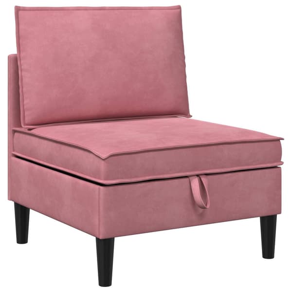 Möbelset för vardagsrummet med kudde 5 pcs Rosa Sammet