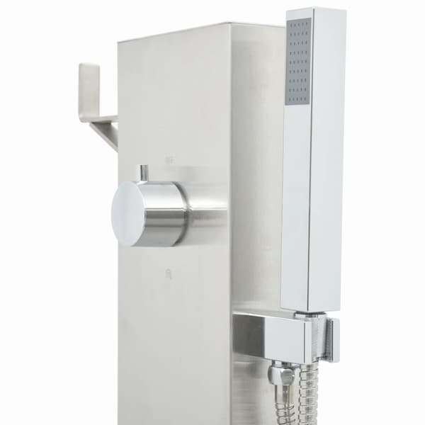 Utedusch 110 cm rostfritt stål