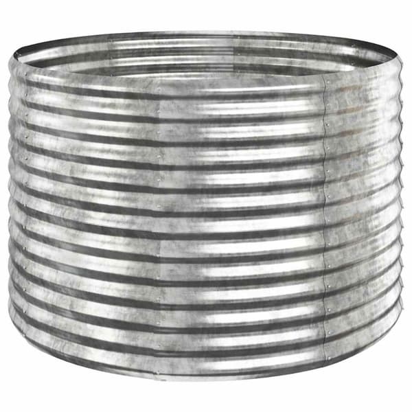 Odlingslåda galvaniserat stål 100x100x68 cm silver