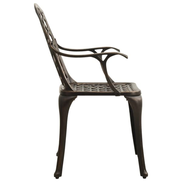 Caféset 3 delar gjuten aluminium brons