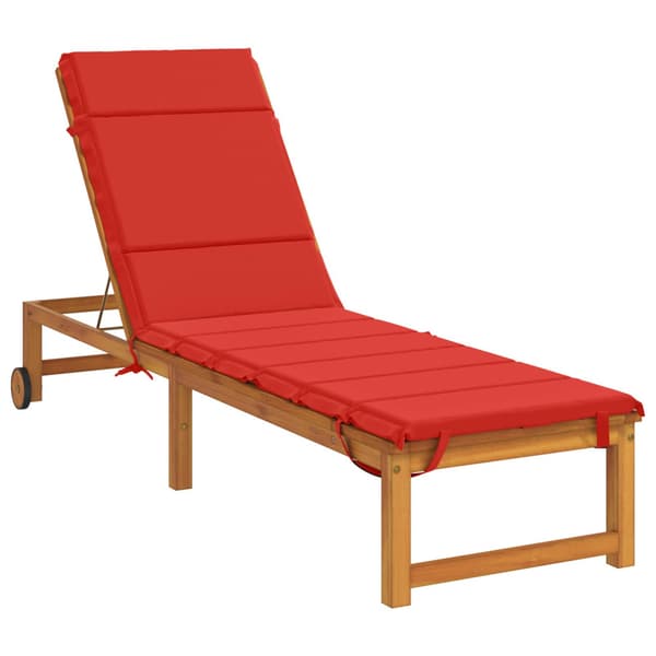 Solstol Kudde GEMERT 100% Polyester Röd 200 x 60 x 3 cm