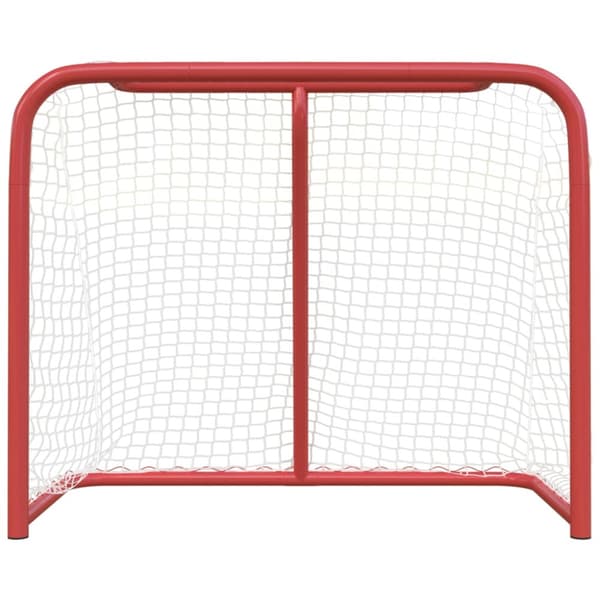 Hockeymål röd och vit 183x71x122 cm polyester