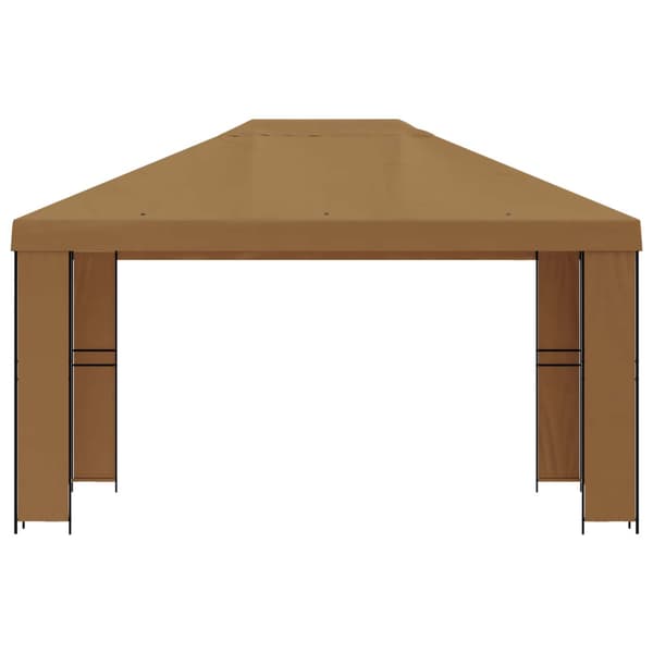 Paviljong 4 × 3 m Beige Polyester och Stål 190