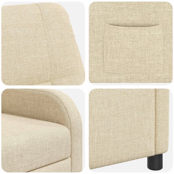 Recliner Gräddvit Tyg