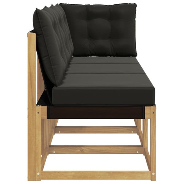 Modulsoffa utomhus mitt och hörn med kudde 3 Stycke Vit