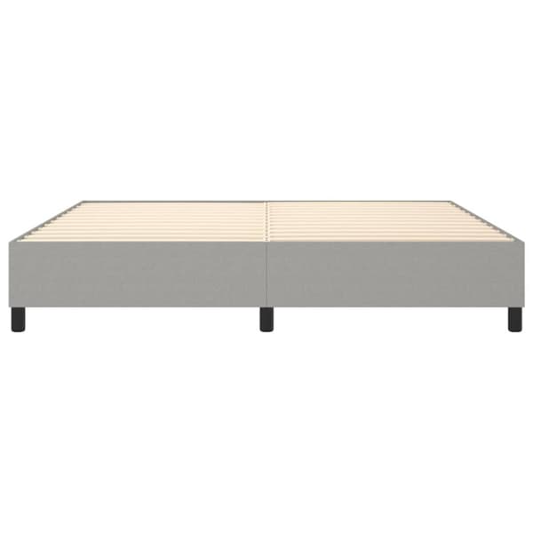 Boxspring-sängram ljusgrå 200x200 cm tyg