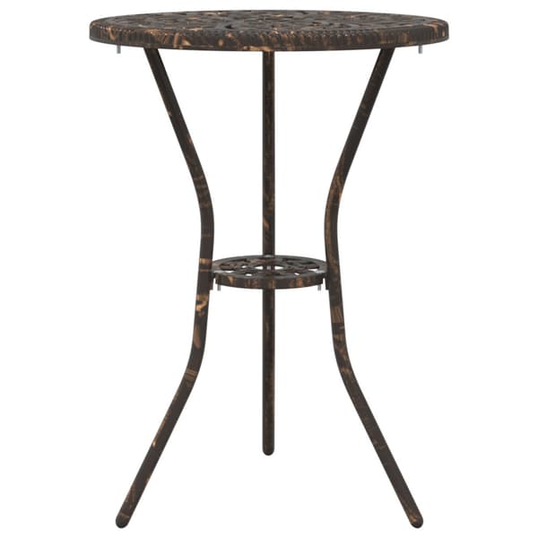 Trädgårds Bistro Set 3 pcs Brons Aluminium