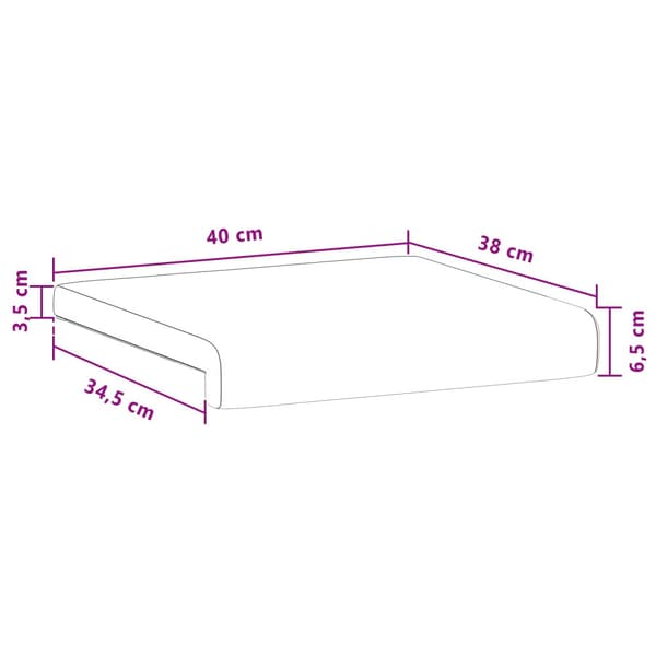Bänk kudde 2 st Konstläder Grå Djup 35 cm