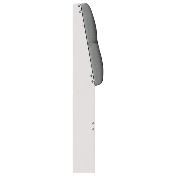 Klädd sänggavel Ljusgrå 150 cm Massiv furu