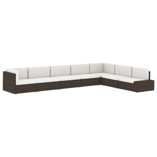 Modulsoffa 2-sits konstrotting brun