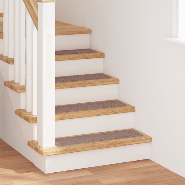 Halkfria trappmattor 15 pcs Ljusbrun 75 x 20 cm PP