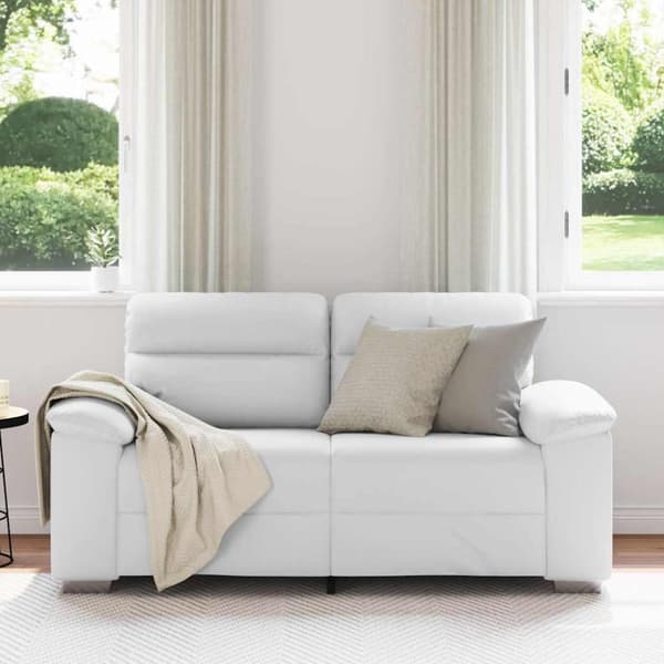 2-sitssoffa vit 160x81x84 cm konstläder