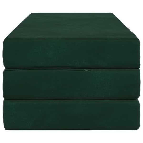 Fällbar Soffbed 160 x 67 x 45 cm Mörkgrön