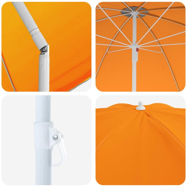 Trädgårdsparasol 240 cm 170T polyester Orange