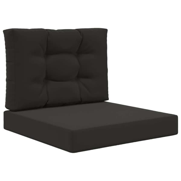 Utomhus Soffa Kudde 2 pcs Svart Polyester
