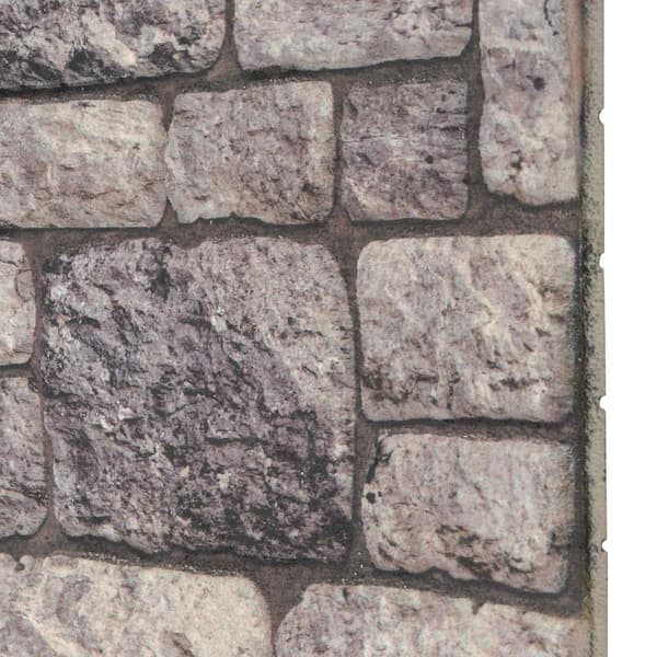 Väggpaneler 10 pcs Grå och Vit 100 x 50 cm EPS Skum