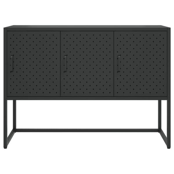 Skänk svart 105x35x75 cm stål