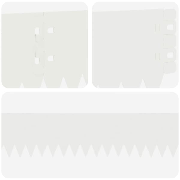 Kant för gräsmatta 50 pcs 103 x 10 cm Stål Vit