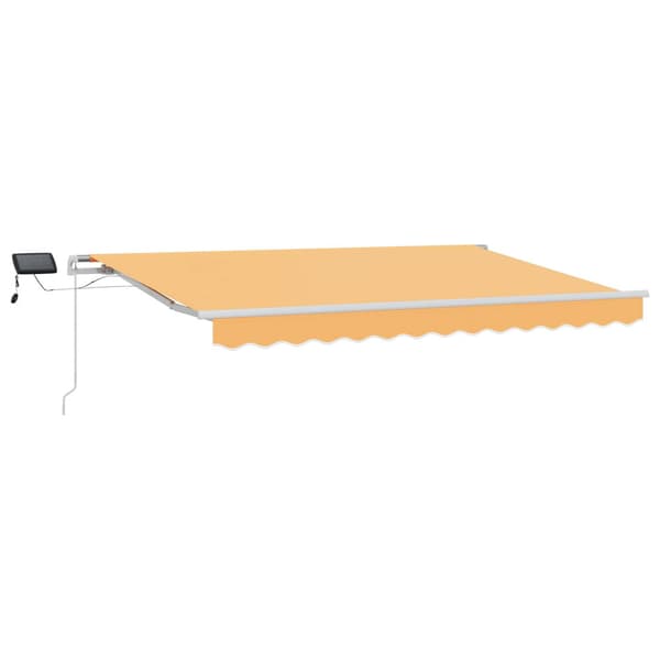 Utfällbar markis Sand 600 × 350 cm Tyger och Stål