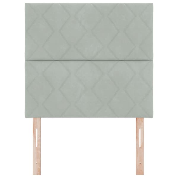 Huvudgavel Ljusgrå 100 cm Sammet