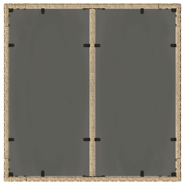 Trädgårdsmöbelset 3 pcs Beige konstrotting