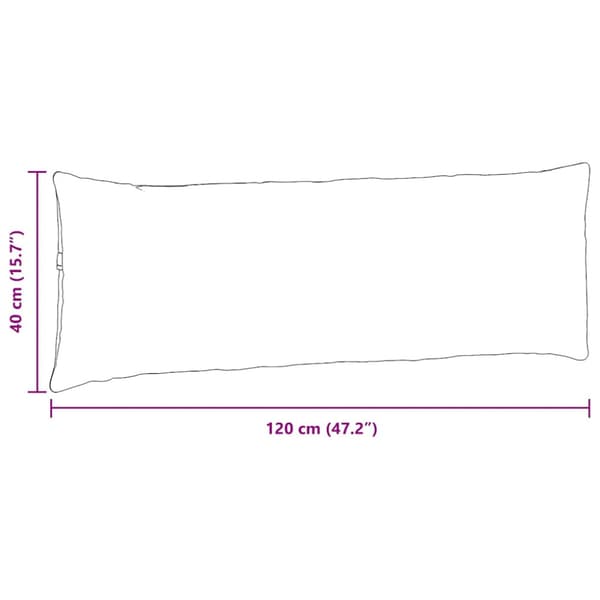 Sofakuddar 2 pcs Ljusgrå 120 x 40 cm Kordread tyg