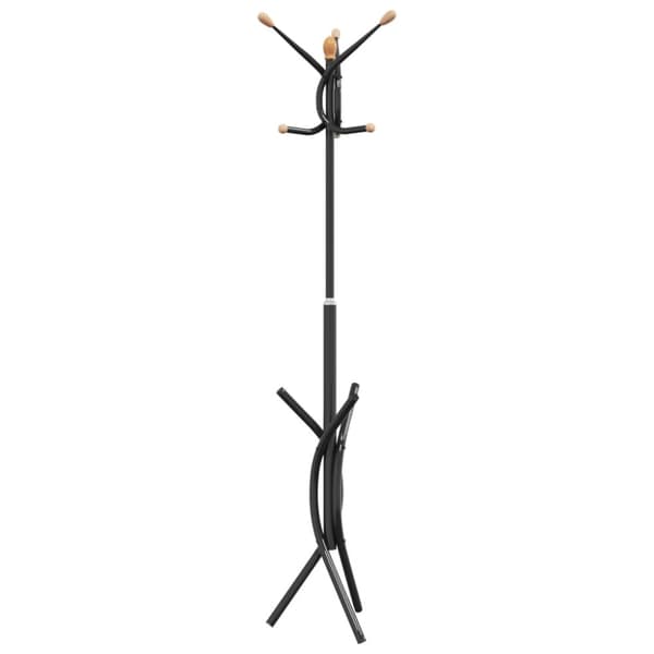 Klädställning svart 176 cm pulverlackerat järn