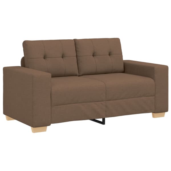 Soffa 2 st Brun Linnenblandad tyg