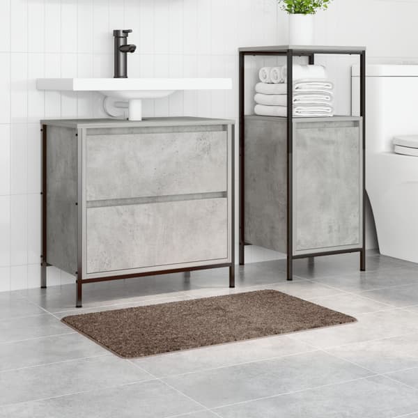 Halkfri Badmatta Brun 50 x 80 cm PP