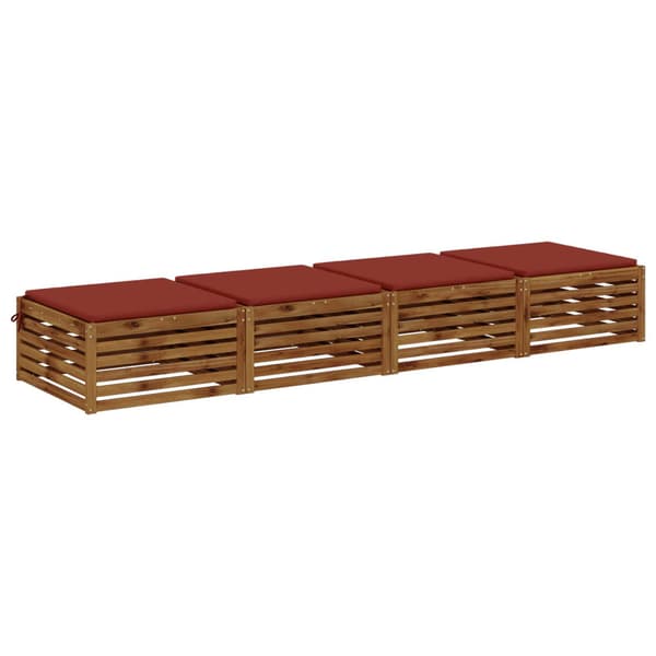 4-delade Sittdynor SOEST 4 st 100% Polyester Röd 80 x 80 x 3 cm