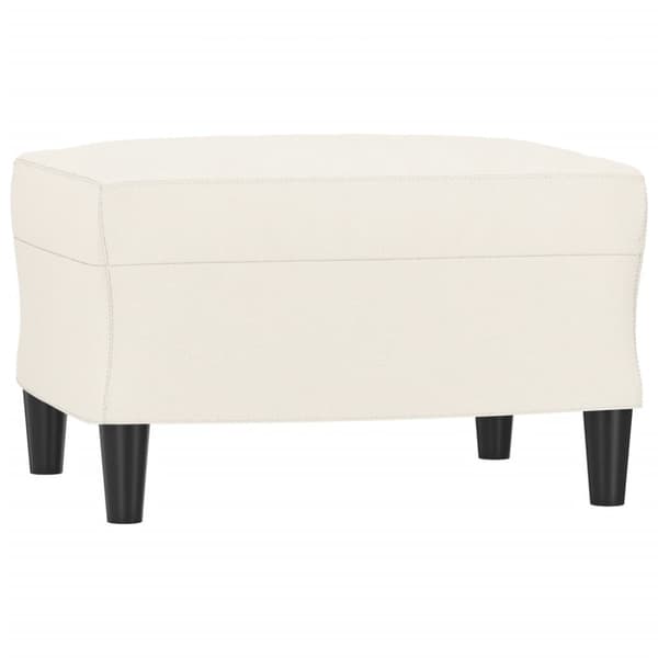 Fotpall gräddvit 60x50x41 cm konstläder