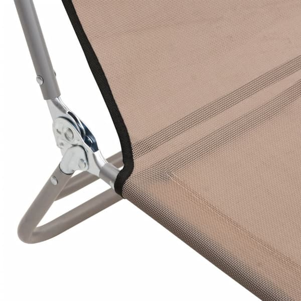 Solstolar hopfällbara 2 st taupe textilene & stål