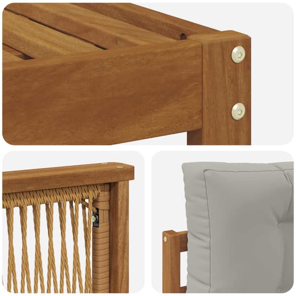 Utomhussoffset med kudde 9 pcs