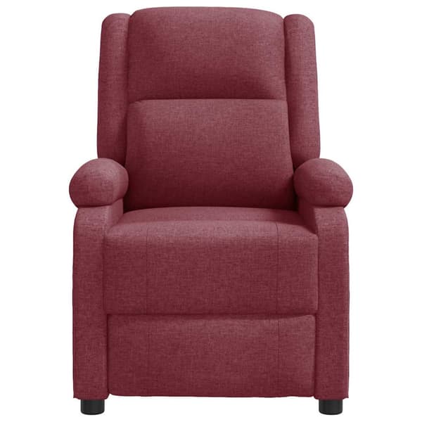 Massagefåtölj vinröd tyg