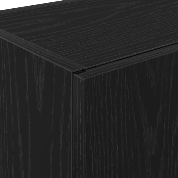 Köksbuffé Svart Ek 60 x 50 x 180 cm