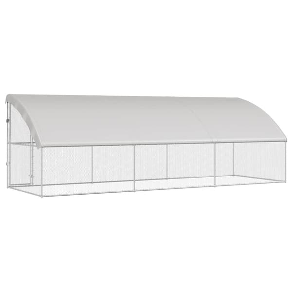 Hönshus 3 pcs Silver 600 x 200 x 200 cm Galvaniserat Stål