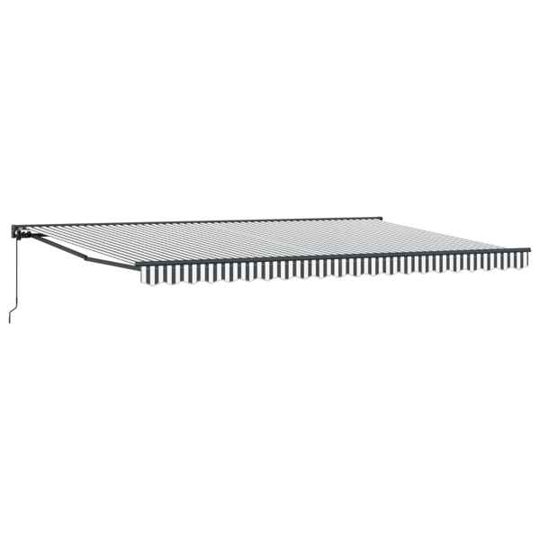 Markisram Antracit och vitt 500 × 300 cm