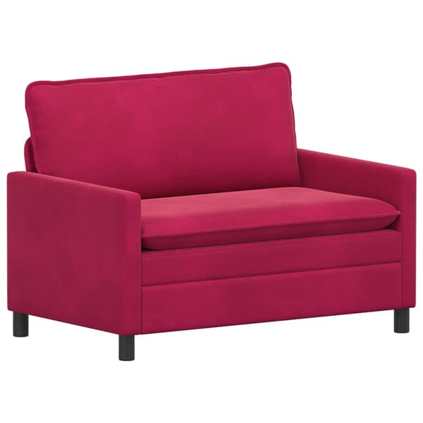 Soffa Vinröd 126 x 81 x 87,5 cm Sammet