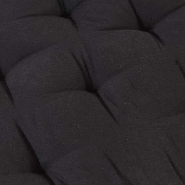 Dyna till pallsoffa bomull 120x40x7 cm svart