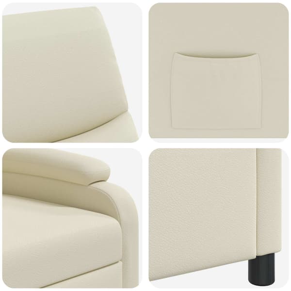 Recliner Gräddvit Konstläder