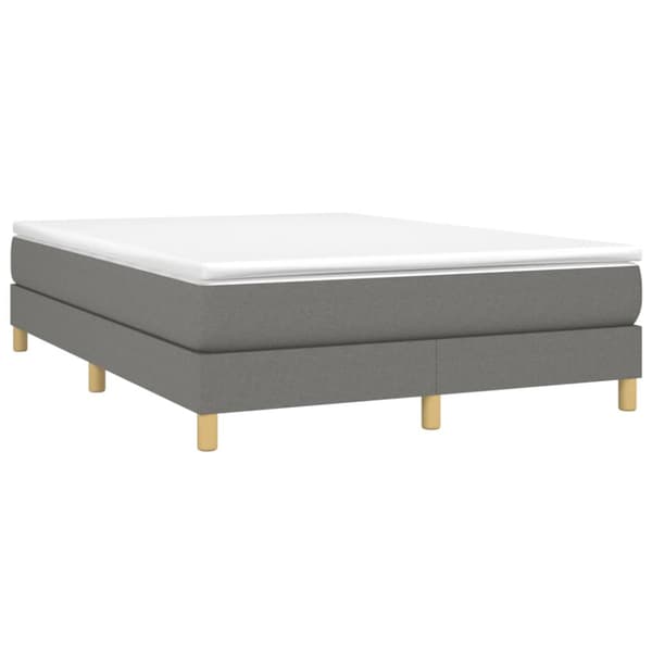 Boxspring-sängram mörkgrå 140x190 cm tyg