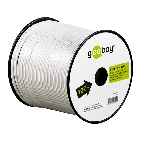 Goobay 27521 ljudkabel 100 m Vit