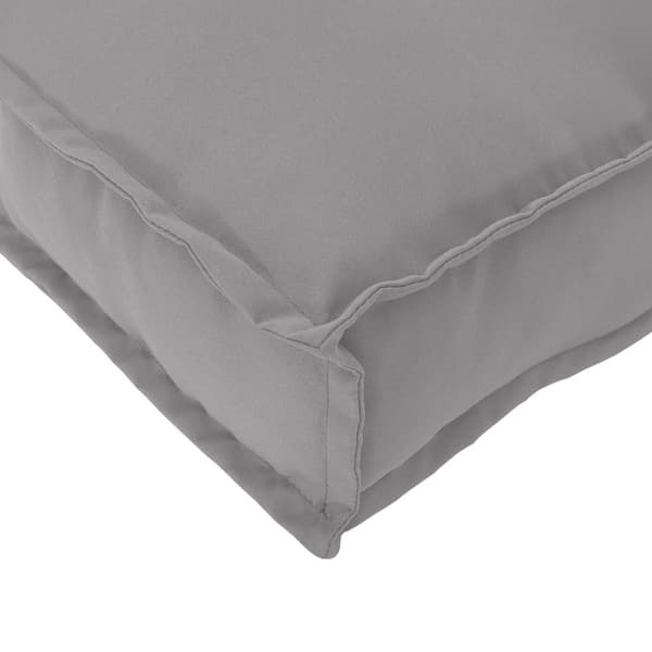 Kudde Grå 70 x 40 x 12 cm Oxford Tyg