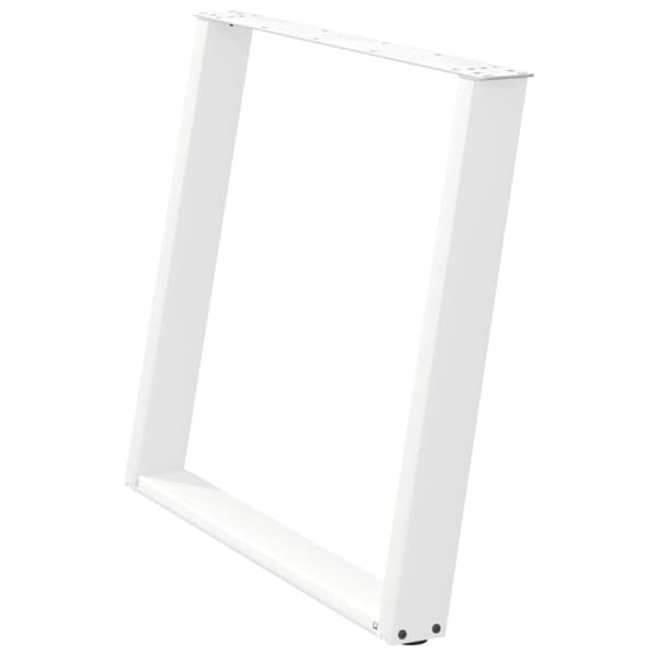 Matbordsben U-formade 2 st vita 100x(72-73) cm stål