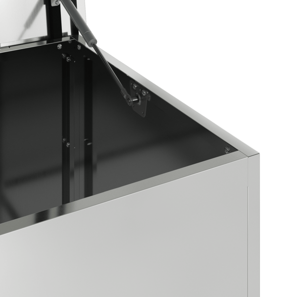 Utomhusförvaringslåda Silver 100 x 50,5 x 50 cm Stål