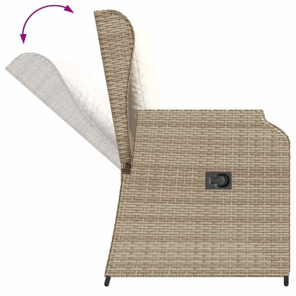 Trädgårdsbänk Beige konstrotting