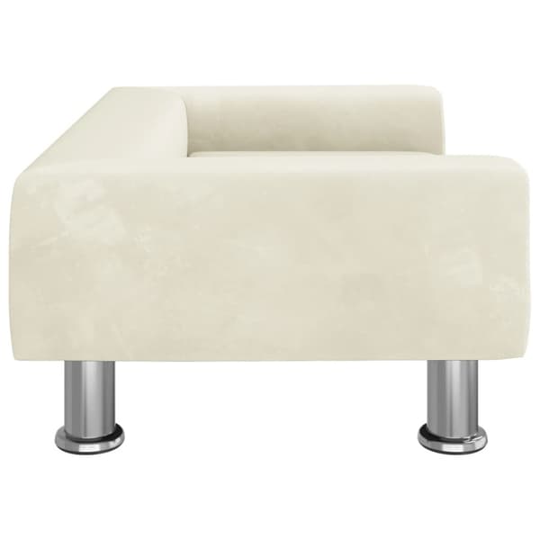 Hundbädd gräddvit 70x45x26,5 cm sammet